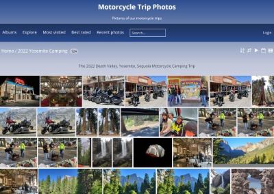 Motorcycle trips photo website