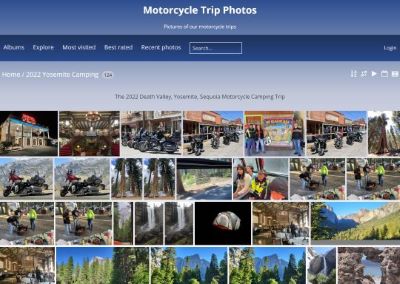 Motorcycle trips photo website